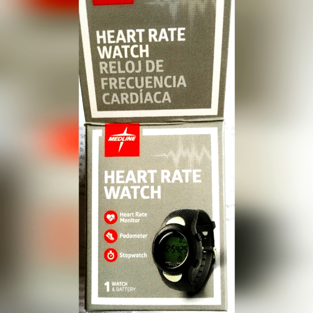 NEW HEART RATE MONITOR, COUNTS STEPS & CALORIES BURNT, DATE/TIME, STOP WATCH